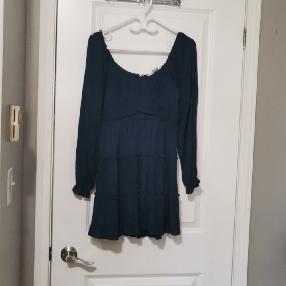 Altar'd State Navy Blue Dress. Babydoll